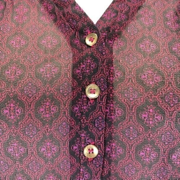 The Limited Semi Sheer Long sleeves With Roll-Tab Cuffs Blouse (size Small) - Picture 7 of 10